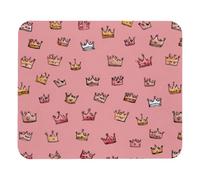 Luoweisi Alfombrilla de ratón con diseño de coronas de 25 x 21 cm, alfombrilla de ratón ultrafina con base antideslizante para computadora, juegos, laptop, uso en casa y oficina
