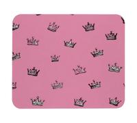 Luoweisi Alfombrilla de ratón con diseño de coronas de 25 x 21 cm, alfombrilla de ratón ultrafina con base antideslizante para computadora, juegos, laptop, uso en casa y oficina