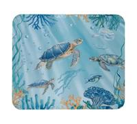 Luoweisi Alfombrilla de ratón Ocean Beach Turtle de 25 x 21 cm, alfombrilla de ratón ultrafina con base antideslizante para computadora, juegos, laptop, uso en casa y oficina