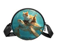 Luoweisi Bolsos cruzados de Navidad de Santa Claus para mujer, bolso cruzado de moda, bolso de hombro redondo, Multicolor 11, Talla única