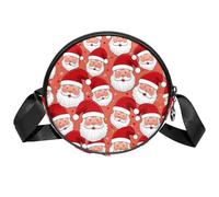 Luoweisi Bolsos cruzados de Navidad de Santa Claus para mujer, bolso cruzado de moda, bolso de hombro redondo, Multicolor 1, Talla única