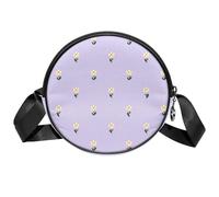 Luoweisi Cats Paws - Bolsos cruzados redondos para mujer, diseño de patas de gato, Multicolor 17, Talla única