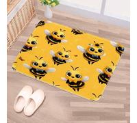 Luoweisi Cute Bees - Tapete para puerta de entrada, antideslizante, lavable a máquina, tapete para puerta de perro, tapete de entrada súper absorbente para puerta delantera, puerta trasera, cocina