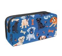 Luoweisi Estuche para lápices de gran capacidad, organizador de artículos de papelería, bolsa multifuncional para almacenamiento de suministros de oficina, palma de dinosaurio, Multicolor 12,