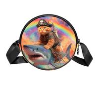 Luoweisi Kawaii Cats - Bolsos cruzados para mujer, bolso cruzado de moda, bolso de hombro redondo, Multicolor 13, Talla única