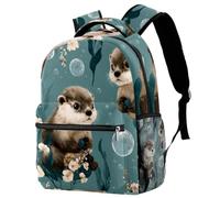 Luoweisi Otter Ocean - Mochila escolar ligera para niños y niñas, mochila informal para viajes, deportes, Multicolor 3, M, Casual