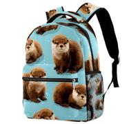 Luoweisi Otter Ocean - Mochila escolar ligera para niños y niñas, mochila informal para viajes, deportes, Multicolor 5, M, Casual