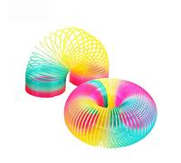 LUOXIAQIFEI Magic Spring Resortes de Arco Iris para diversión y artículos de Fiesta (Forma Redonda)