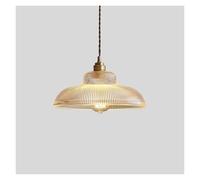 LUOYAOB Lámpara colgante de cristal con forma de sombrero nórdico francés de 12,2 ″, luces colgantes de estilo industrial moderno, lámpara colgante única antigua for decoración de comedor