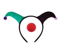 Luoyiyuan 1 juego de accesorios de disfraz de payaso, diademas y nariz, tocados de cosplay, cómodos de llevar para niños y adultos