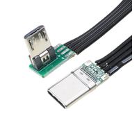 Luoyiyuan Cable FPC corto USBC plano de cinta fina USB tipo C de 90 grados a microUSB para datos y carga