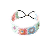Luoyiyuan Diadema suave para mujer, diseño floral, exquisita diadema tejida a mano, diadema para el pelo para vacaciones