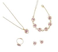 Luoyiyuan Elegantes pendientes de corazón de cristal, cómodos de llevar, textura de aleación de corazón para citas y eventos casuales, Talla única, como se describe, como se describe