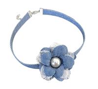Luoyiyuan Gargantilla gótica de flores grandes para mujer, gargantilla ajustable para boda, fiesta, cuello, Talla única, como se describe, como se describe