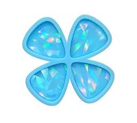 Luoyiyuan Molde de púa de guitarra para fundición de resina, joyería de silicona, triangular, epoxi, para obras de arte, llavero, moldes para kit de fundición epoxi, moldes con agujeros para UV