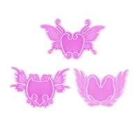 Luoyiyuan Molde de resina con forma de mariposa voladora, molde de silicona para mujer, aretes de oreja, gancho, decoración, moldes para resina