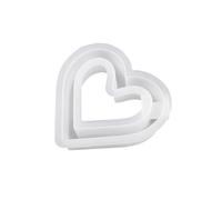 Luoyiyuan Molde hidropónico de silicona en forma de corazón para jarrones de flores, moldes hidropónicos hechos a mano, moldes de silicona para jarrones de flores