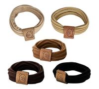 Luoyiyuan Paquete de 5 gomas para el pelo versátiles, con diseño de oso de oso, para peinar fácilmente