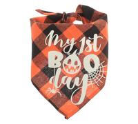LUOZZY Hallowen - Bandana para perro My First Boo Day, bufanda para el cuello para mascotas, Halloween, gato, bandana para Halloween, accesorios de disfraz para mascotas