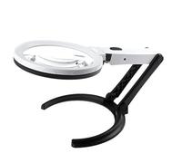 Lupa 10 Luz de LED Lente de Lupa de Tipo de Lámpara de Escritorio de Mano y Plegable 2X 120mm 5X 28mm para Leer Arreglar.