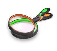Lupa 10X, Lupa de Lectura portátil con Mango de Goma Blanda Antideslizante, Lente de 75 mm, Libros de Lectura de Espejo de Aumento irrompible, Inspección, Insectos (Verde/Naranja)