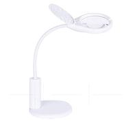 Lupa 2.3X 6X con luz LED, lámpara de sobremesa con abrazadera, cuello de cisne flexible con soporte de luz, para pasatiempos, manualidades, banco de trabajo, Diamond Art Fauay