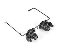 Lupa, 20x Joyero de Doble Ojo Reparación de Relojes Lupas Lupa con Diadema Iluminada LED para Leer Joyeros Lupa Reloj Reparación Electrónica