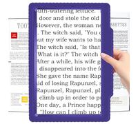 Lupa 5X para leer, lupa grande y ligera que ofrece una amplia zona de visualización, lupa para mejorar la lectura de impresiones finas y ayudar a personas con discapacidades visuales, azul