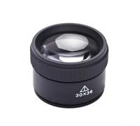 Lupa cilíndrica 30x, lupa de bolsillo de aleación de zinc de mano para inspección de reparación de relojes de sello de joyería, lente portátil de alta potencia (negro)