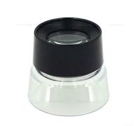 Lupa cilíndrica acrílica de alta potencia, lupa óptica de escritorio con construcción de ABS resistente para lectura, manualidades e inspección de joyas, color negro