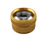 Lupa cilíndrica de 30 aumentos diseñada para la inspección detallada de objetos pequeños como sellos y piezas de reloj (dorado)