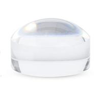 Lupa circular hemisférica acrílica Dia.50mm, cúpula de lupa de pisapapeles 8X, lente de esfera de media bola for fotografía, decoración, lectura 1pc