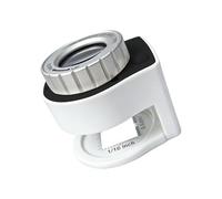 Lupa compacta iluminada de 30X con marco de metal y cristal K9 LED de lupa para un trabajo preciso, comprobación de moneda, amplificación de concentración ajustable