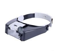 Lupa con diadema con luz LED, aumento de 1,5 x 3 x 8,5 x 10 x, linterna frontal ajustable para reparación de relojes y fabricación de joyas