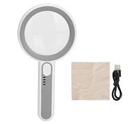 Lupa con Luces LED, Lupa de Lectura para Personas Mayores con ángulo Ajustable de Mano de 75 Mm para Joyería, Lectura para Personas Mayores, Monedas, Sellos, Mapas