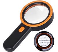 Lupa con Luz, 30X Lupas de Mano de Gran Aumento, Lupa para Leer Libros con 12 Leds También Son Adecuada para Soldadura, Inspección, Monedas, Joyería, Exploración