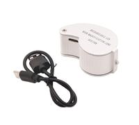 Lupa con luz LED 40X/60X Lupa de cristal para observación de monedas de mano, lupa multifuncional, herramienta portátil de inspección de porcelana