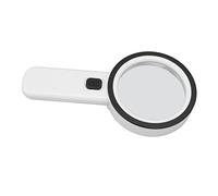 Lupa con Luz, Lupa Grande de Mano 30X Lupa Iluminada con 12 LED para Macular