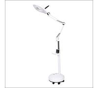 Lupa Con Soporte De Suelo Rodante, Brazo Giratorio Ajustable, Lámpara Led De 16 Aumentos Para Cuidado De La Piel, Belleza, Manicura, Tatuajes, Salones De Belleza Y Spas, Con Cubierta Antipolvo.
