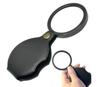 Lupa de bolsillo 20X, lupa plegable HD para leer, mini lupa portátil para libros, mapas, monedas y personas mayores (negro)