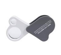 Lupa de bolsillo con doble lente de cristal de 30 x 50 aumentos, lente de mano para inspección de monedas de joyería, vidrio plegable compacto