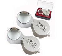 Lupa de Bolsillo, Lupa relojero, Lupas de Gran Aumento Joyeria, 2pcs Lupa de Joyero Profesional Cabeza Plegable Lupa Joyero Caja Plegable Lupa Pequeña Lupa Pequeña de Bolsillo para