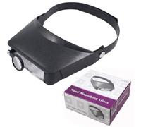 Lupa de cabeza con lentes intercambiables de 1,5 x 3 x 9,5 x 11 x, lupa de diadema delgada para lectura y trabajo de detalle de primer plano