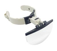 Lupa de Cabeza Manos Libres con iluminación LED, Visera con Lentes Desmontables, lupas iluminadas montadas en la Cabeza para Lectura, Lupa de joyería, Relojes y reparación electrónica (Color: A)