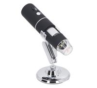 Lupa de cámara de microscopio, microscopio digital de brillo ajustable de 2 MP de 50 a 1000X para grabación de video (negro)