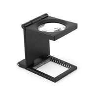 Lupa de Contador de Hilos, Lupa de Probador de Lino de Metal con Aumento de 10x Lupa Plegable con Escala para Soldar, Coser, Leer Textiles