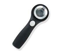 Lupa de cristal ajustable de doble lente de cristal con luz LED, recargable, herramienta de inspección de mano