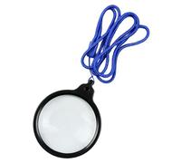 Lupa de cristal con cordón para el cuello, marco ABS, lente de 60 mm para tareas de observación detalladas, lupa para lectura
