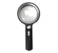 Lupa de cristal con luz LED 10X/20X/45X para sellos de joyería, lente de inspección, lupa de ojo de mano con luz LED para lectura superior inspección de joyas