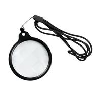 Lupa de cristal para el cuello, marco ABS, lente de 60 mm para tareas de observación detalladas, correa ergonómica para el cuello